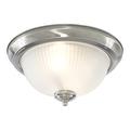 Searchlight 4042 American Diner Brushed Polished Chrome and Acid Glass IP44 Flush Ceiling Light