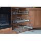 Lighting Innovations 4 X 600MM KITCHEN WIRE BASKET LARDER CABINET PULL OUT BASE UNIT CUPBOARD SOFT CLOSE