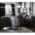 Intimates Home Bedding Store Super King Size Luxury Velvet Black Diamante Duvet/Quilt Cover Bedding Set