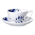 Royal Copenhagen Cup with Saucer Tea/Capuccino 28 Cl, Blue, 1 Piece (Pack of 1)