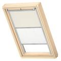 VELUX Original Roof Window Duo Blackout Blind for SK06, Light Beige, with Grey Guide Rail