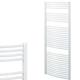 Bray Curved Heated Towel Rail/Warmer/Radiator, White - Central Heating. Round Tube, 25mm Bars, High Output. For Bathroom, Kitchen, 1800 x 600