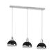 Premier Housewares E27 Edison Screw 40 W 3 Ceiling Light Shade Ceiling Lights Black Pendant Lighting Ceiling Pendant H120xW68xD18