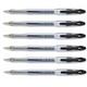 120 x 5 Star Black Roller Gel Pen Clear Barrel 1.0mm Tip 0.5mm Line