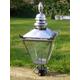 Vintage Stainless Steel Metal Garden Street Post Lantern Lamp Top Light Large