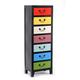 Geko 38 x 26 x 110 cm Rainbow Tall Cabinet with 7 Drawers