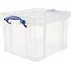 Really Useful Box, 35 l, plastic, storage box, transparent, savings on several packs, Plastic, clear, 35 l