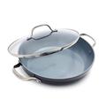 GreenPan Valencia Pro Hard Anodised Healthy Ceramic Non-Stick 30 cm/4.8 Litre Sauté Pan with Lid and Side Handles, PFAS-Free, Induction, Oven Safe, Grey