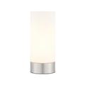 Endon 67517 Dara One Light USB Table Lamp In Brushed Nickel And Matt Opal Duplex Glass