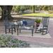 Winston Porter Vineyard 5-Piece Bench & Rocking Outdoor Chair Set Plastic in Gray | Wayfair 4B8E3B5A661F41A0ABCA66FFF5C43F21