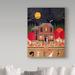 Trademark Fine Art 'Halloween Home' Acrylic Painting Print on Wrapped Canvas in Brown/Red | 19 H x 14 W x 2 D in | Wayfair ALI38423-C1419GG