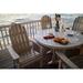 POLYWOOD® Vineyard Curveback Adirondack 5-Piece Nautical Trestle Outdoor Dining Set Plastic in Brown | 42 H x 48 W x 48 D in | Wayfair PWS401-1-TE