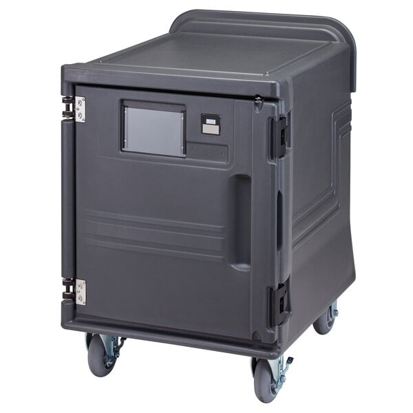 Cambro Hot Box | PCULH2615 Low Pro Cart Ultra®™ Charcoal Gray Electric Single Compartment Hot Pan Carrier - 220V