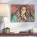 Ivy Bronx 'Bob Marley' Acrylic Painting Print on Canvas in Blue/Brown/Pink | 18 H x 24 W x 1.5 D in | Wayfair IVBX4783 44028662