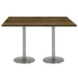 KFI Studios Urban Loft 72" L Solid Wood Breakroom Table Wood/Metal in Gray/Brown | 41 H x 72 W x 30 D in | Wayfair T3072-B1917-SL-LFT-NA-38