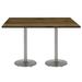 KFI Studios Urban Loft 72" L Solid Wood Breakroom Table Wood/Metal in Gray/White/Brown | 29 H x 72 W x 36 D in | Wayfair T3672-B1922-SL-LFT-NA