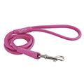 CHAPUIS SELLERIE SLA688 Runde GLAMOUR-Leine für Hunde - Rosa Leder - Durchmesser 10 mm - Länge 1,22 m - Größe M