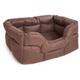 P&L SUPERIOR PET BEDS LTD P & L Superior Pet Beds Haustierkissen, rechteckig, wasserfest, widerstandsfähig, Größe M, 57 x 47 x 24 cm, braun