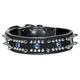 Leather Brothers 6020-BK25 1.5 by 25" Spiked Studded Jeweled Latigo Protector Dog Collar, X-Large, Black