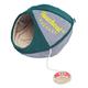 touchcat Untertasse oval klappbar walk-through Pet Katze Bett Haus mit Active Spielzeug spielen