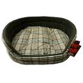 Animate Tweed Check Schaumstoff Hundebett mit Kissen, 91,4 cm, Jumbo