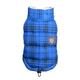 Hip Doggie HD-5PDSB Plaid Puffer Vest Hundemantel, XL, blau