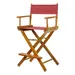 "Casual Home 24"" Honey Oak Finish Director's Chair, Red"