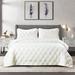 Serenta Bradly Microfiber Reversible Modern & Contemporary Quilt Set Polyester/Polyfill/Microfiber in White | Twin Quilt + 1 Twin Sham | Wayfair