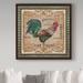 Trademark Fine Art 'Old World Rooster 4' Vintage Advertisement on Wrapped Canvas in Brown/Green | 24 H x 24 W x 2 D in | Wayfair ALI37390-C2424GG