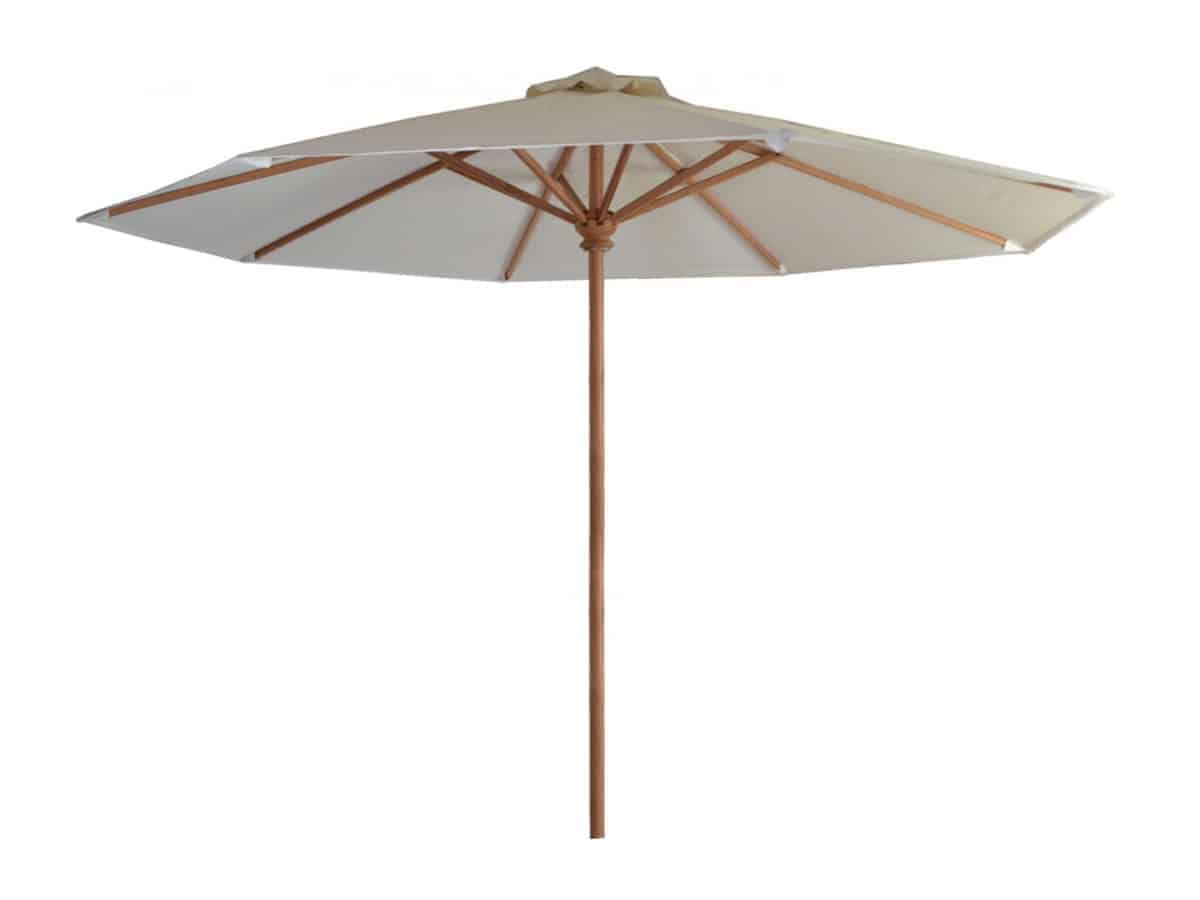 MiaMöbel Teak Schirm 100% Polyester, Massivholz Teak Modern Image
