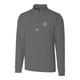 Men's Cutter & Buck Gray Georgetown Hoyas Big Tall College Vault Traverse Quarter-Zip Pullover Jacket