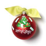 Coton Colors Merry & Bright Vintage Tree Glass Ball Ornament Glass in Red | 3.94 H x 3.94 W x 3.94 D in | Wayfair CHMAS-MBTREE