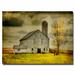 Gracie Oaks 'Old Barn on Stormy Afternoon' Painting Print on Canvas in White | 30 H x 47 W x 2 D in | Wayfair 32F83EE4284B4B7CA078BE050DB458B8