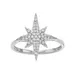 Simply Vera Vera Wang Sterling Silver 1/4 Carat T.W. Diamond Starburst Ring, Women's, Size: 8, White