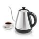 Klarstein Garcon - Electric Kettle, Tea Maker, 1 L, 2000 Watts, Keep-Warm Function, Gooseneck, Precise Temperature Setting, 40 ° C to 100 ° C, LED Display, Stainless Steel, 1.5 kg, Silver