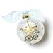 Coton Colors Welcome Little One Carriage Glass Ball Ornament Glass in White/Blue | 3.94 H x 3.94 W x 3.94 D in | Wayfair CHILD-WELCAR-B