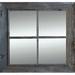 Millwood Pines Fludd Rustic 4 Windowpane Accent Mirror Wood in Brown | 24 H x 24 W x 1 D in | Wayfair C7FACAD0002240A09371B04633040C71