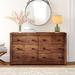 Grain Wood Furniture Montauk 6 Drawer Double Dresser Wood in Brown/Green | 34.25 H x 59.5 W x 18 D in | Wayfair MT0511