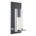 blomus Wall Holder w/Candle, lg, Stainless-Steel, Grey, H 52 cm, W 19 cm, T 21 cm