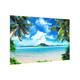 Bilderwelten Glass Splashback - Dream Vacation - Landscape 2:3, Backsplash Cooker Splashback Protector Panel Decorative Splashback Panel, Dimension HxW: 59cm x 90cm