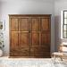 Wade Logan® Latosha Armoire Wood in Black/Brown | 72 H x 72 W x 21 D in | Wayfair 639BA958BB7A4029BF6237C157EF28A5