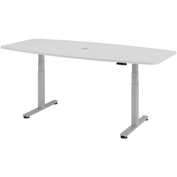 HAMMERBACHER Konferenztisch höhenverstellbar (elektrisch) VXDSM22 »Chicago« 63,5-128,5 cm grau, 83 cm