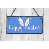 The Holiday Aisle® Daggett Happy Easter Slate Garden Plaque in Blue | 6 H x 12 W x 0.25 D in | Wayfair 3544CF6ABD7F4CD4A6342790148443A7