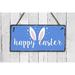 The Holiday Aisle® Daggett Happy Easter Slate Garden Plaque in Blue | 6 H x 12 W x 0.25 D in | Wayfair 3544CF6ABD7F4CD4A6342790148443A7