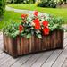 Millwood Pines Apollo Raised Garden Bed, Wooden Planter Box, Rustic Style Wood in Brown | 19.7 H x 47.2 W x 17.7 D in | Wayfair