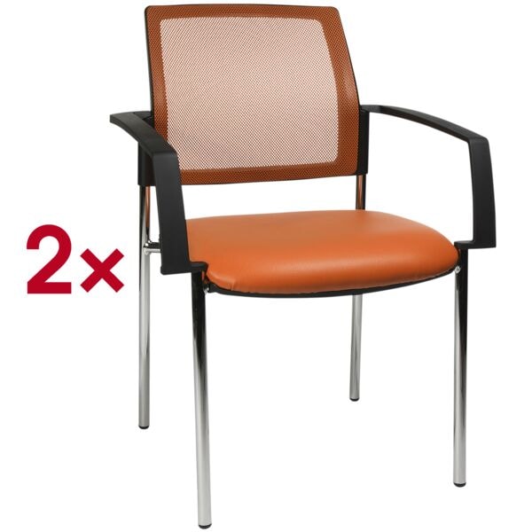 Topstar 2er-Set Stapelstühle »BtoB 10« Softex orange, 48x47 cm Image