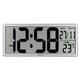 Acctim Date Keeper Jumbo LCD Wall/Desk Silver Clock with Autoset Technology