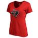 Women's Fanatics Branded Red Texas Tech Raiders Raider Up V-Neck T-Shirt