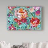 House of Hampton® 'Bright Floral Medley' Acrylic Painting Print on Wrapped Canvas Metal | 22 H x 32 W x 2 D in | Wayfair