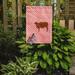 Caroline's Treasures Ankole-Watusi Cow Check 2-Sided Polyester 15 x 11 in. Garden Flag in Pink | 15 H x 11 W in | Wayfair BB7823GF